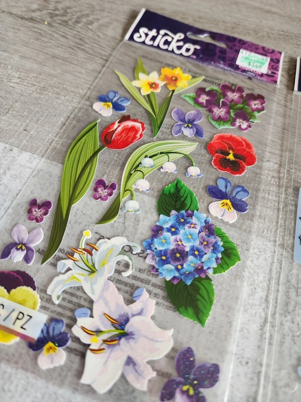 Scrapbook Stickers LOT - Flowers Floral Butterflies Sticko Retired NEW #34